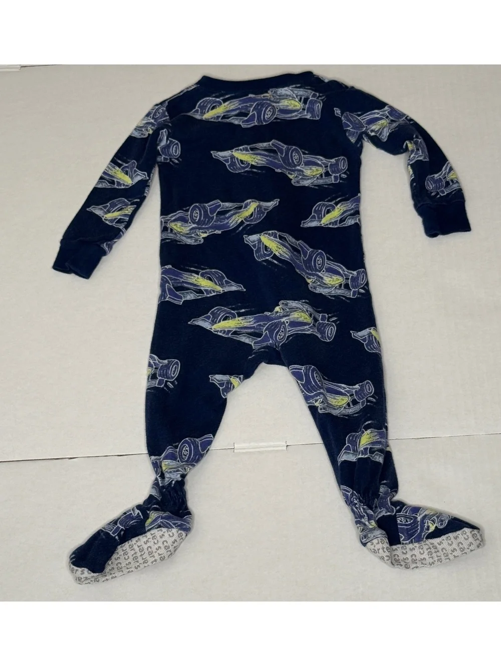 Carters Race Car Foot Pajamas Navy Size 12M